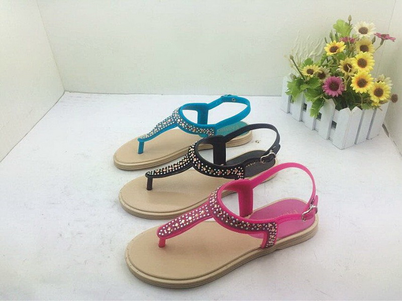 PVC strap with crystals elegant PCU sandals